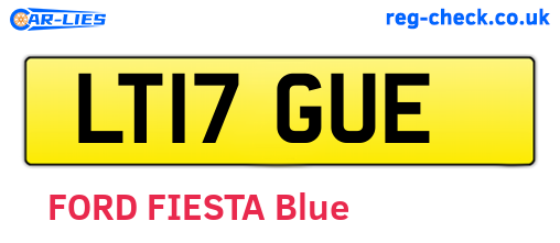 LT17GUE are the vehicle registration plates.