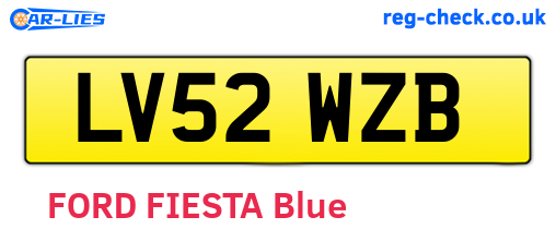 LV52WZB are the vehicle registration plates.