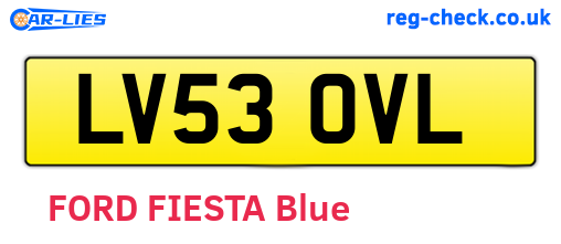 LV53OVL are the vehicle registration plates.