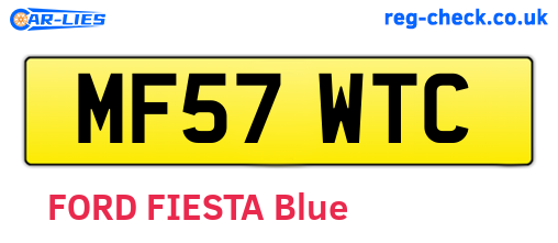 MF57WTC are the vehicle registration plates.