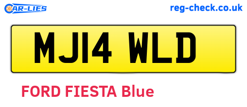MJ14WLD are the vehicle registration plates.