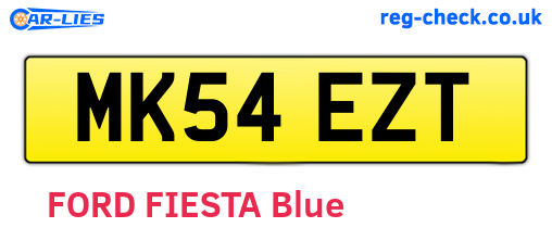 MK54EZT are the vehicle registration plates.