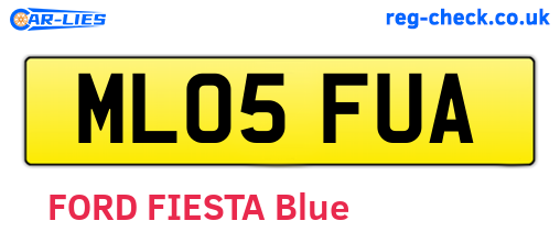 ML05FUA are the vehicle registration plates.