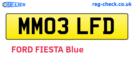 MM03LFD are the vehicle registration plates.
