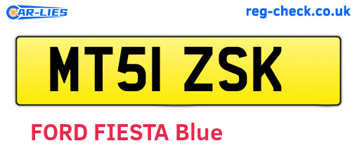 MT51ZSK are the vehicle registration plates.