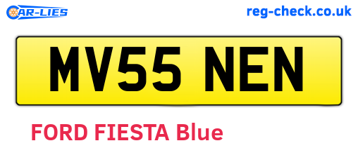 MV55NEN are the vehicle registration plates.