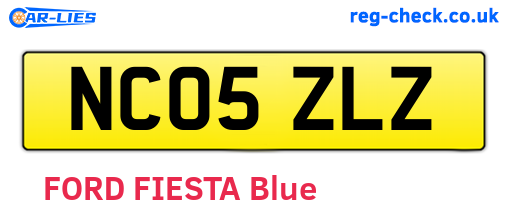 NC05ZLZ are the vehicle registration plates.