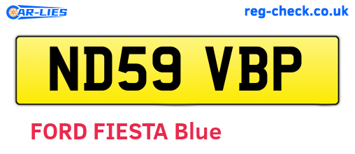 ND59VBP are the vehicle registration plates.