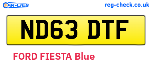 ND63DTF are the vehicle registration plates.