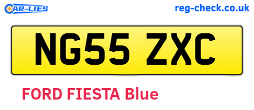 NG55ZXC are the vehicle registration plates.