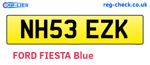 NH53EZK are the vehicle registration plates.