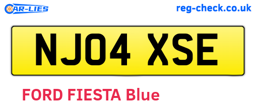 NJ04XSE are the vehicle registration plates.