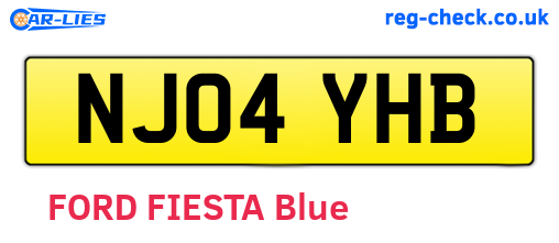 NJ04YHB are the vehicle registration plates.