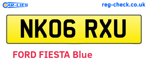 NK06RXU are the vehicle registration plates.