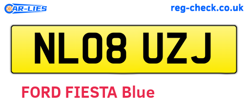 NL08UZJ are the vehicle registration plates.