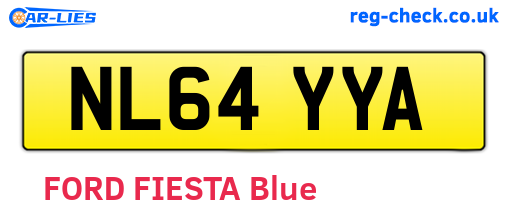 NL64YYA are the vehicle registration plates.