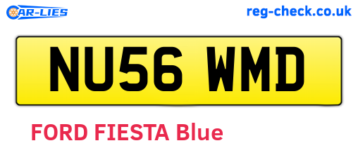 NU56WMD are the vehicle registration plates.