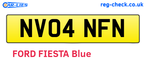 NV04NFN are the vehicle registration plates.