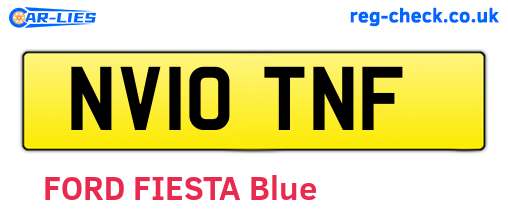 NV10TNF are the vehicle registration plates.