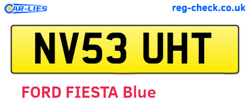 NV53UHT are the vehicle registration plates.