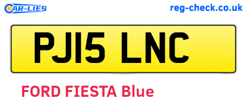 PJ15LNC are the vehicle registration plates.