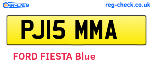PJ15MMA are the vehicle registration plates.