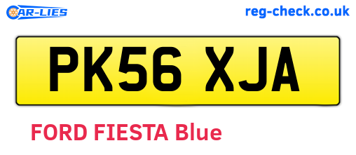 PK56XJA are the vehicle registration plates.