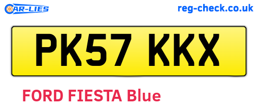 PK57KKX are the vehicle registration plates.