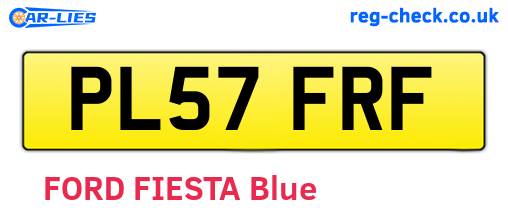 PL57FRF are the vehicle registration plates.