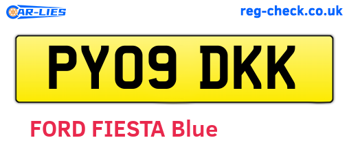 PY09DKK are the vehicle registration plates.