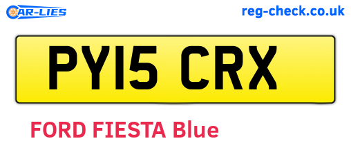 PY15CRX are the vehicle registration plates.