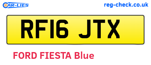 RF16JTX are the vehicle registration plates.