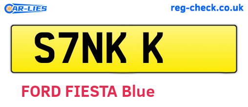S7NKK are the vehicle registration plates.