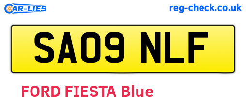 SA09NLF are the vehicle registration plates.