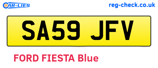 SA59JFV are the vehicle registration plates.