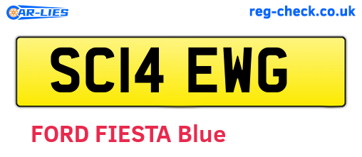 SC14EWG are the vehicle registration plates.