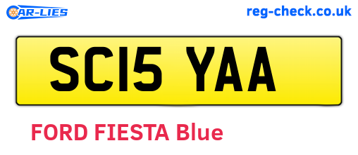 SC15YAA are the vehicle registration plates.
