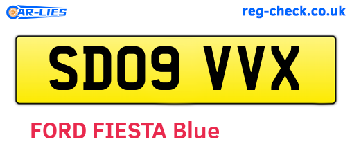 SD09VVX are the vehicle registration plates.