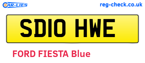 SD10HWE are the vehicle registration plates.