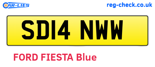 SD14NWW are the vehicle registration plates.