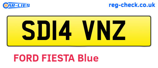 SD14VNZ are the vehicle registration plates.