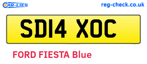 SD14XOC are the vehicle registration plates.