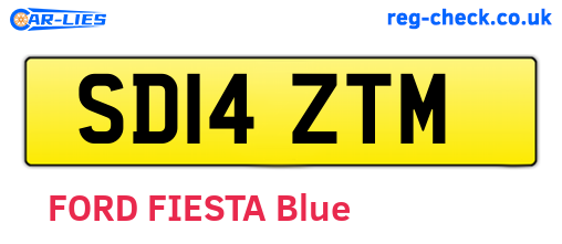 SD14ZTM are the vehicle registration plates.