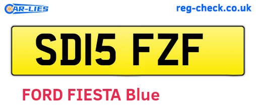 SD15FZF are the vehicle registration plates.