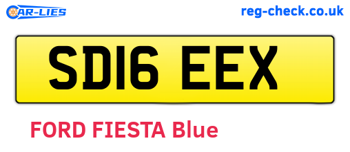 SD16EEX are the vehicle registration plates.
