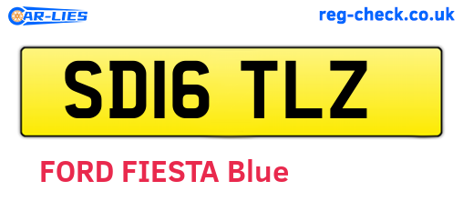 SD16TLZ are the vehicle registration plates.