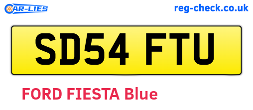 SD54FTU are the vehicle registration plates.