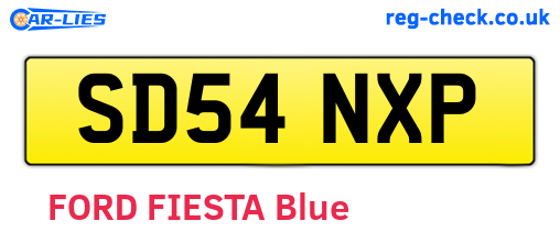 SD54NXP are the vehicle registration plates.