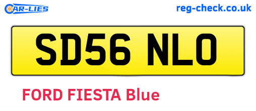 SD56NLO are the vehicle registration plates.