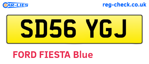 SD56YGJ are the vehicle registration plates.